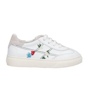 Hogan Kids White Floral leather Sneakers NIB 27 EU 10 US